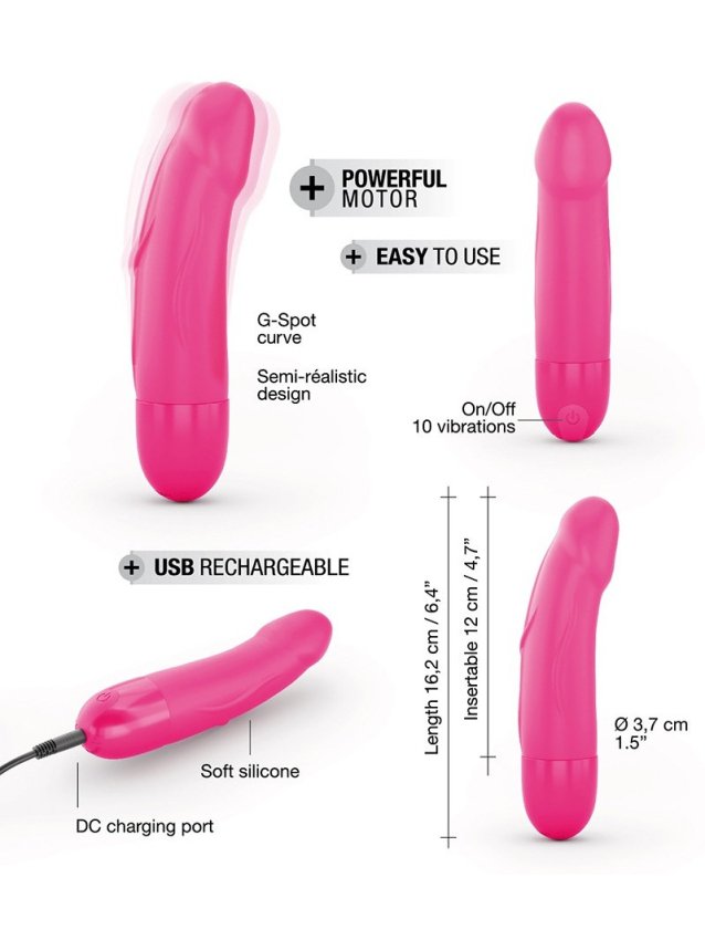 Vibromasseur compact en silicone doux avec 7 modes de vibration - vue 6