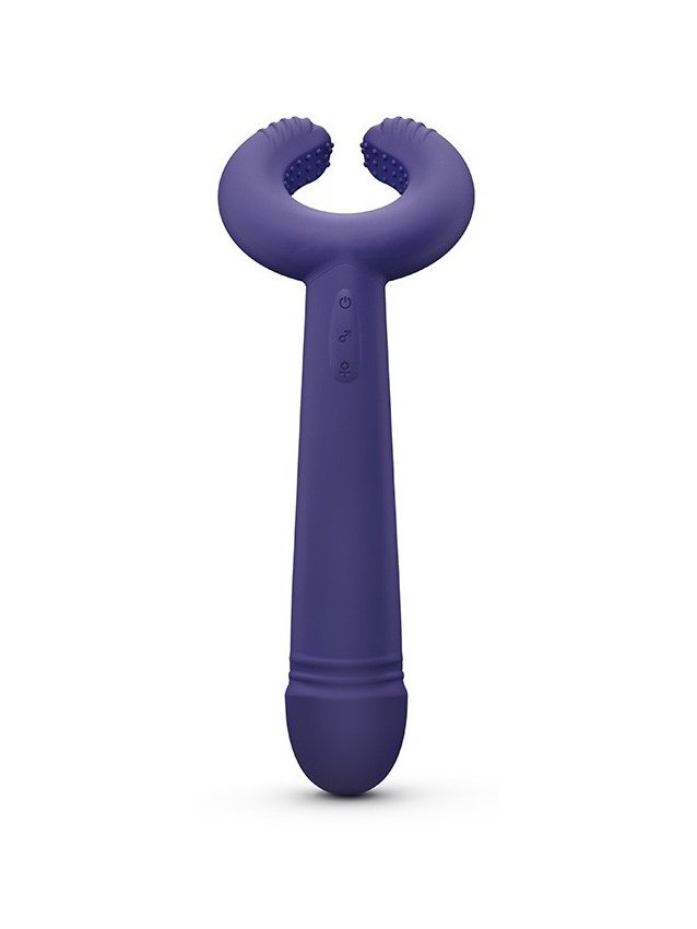 Vibromasseur polyvalent avec anneau texturé et 16 modes de vibration