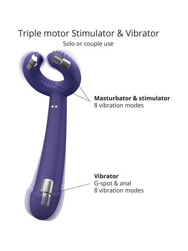 Vibromasseur polyvalent avec anneau texturé et 16 modes de vibration - vue 8