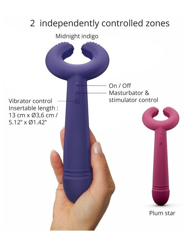 Vibromasseur polyvalent avec anneau texturé et 16 modes de vibration - vue 10