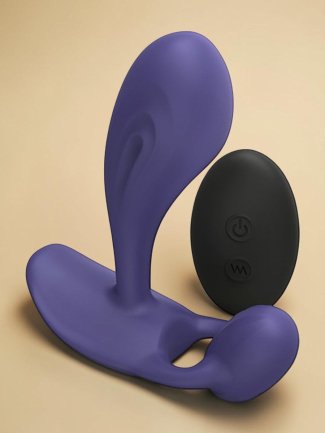Vibromasseur polyvalent avec télécommande et double stimulation
