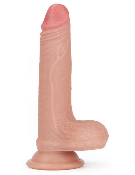 Gode réaliste flexible 18 cm avec ventouse nude - vue 3