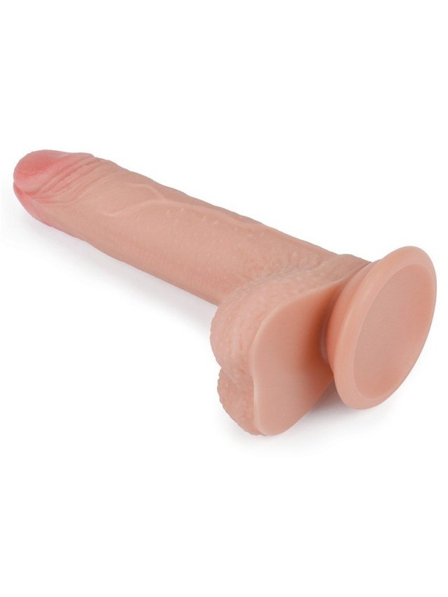 Gode réaliste flexible 18 cm avec ventouse nude - vue 6