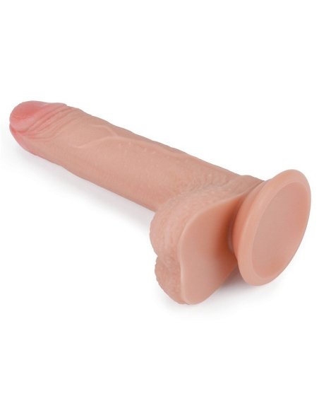 Gode réaliste flexible 18 cm avec ventouse nude - vue 6