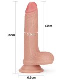 Gode réaliste flexible 18 cm avec ventouse nude - vue 7