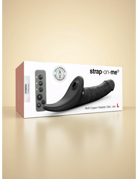 Multi orgasm dildo réaliste télécommandé L Noir