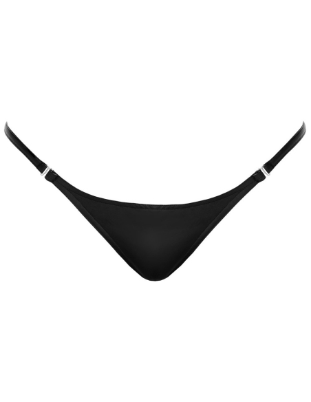 String échancré avec ouverture et attaches argentées