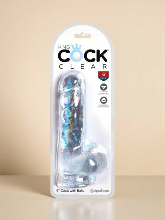 Dildo réaliste avec testicules 17,8 cm