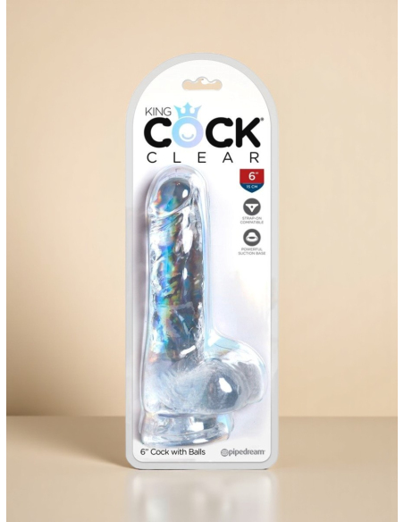 Dildo réaliste avec testicules 17,8 cm