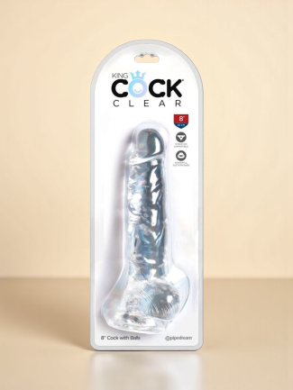 Dildo transparent 22,2 cm...