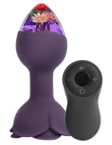 Plug anal vibrant avec télécommande et fleurs éternelles