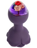 Plug anal vibrant avec télécommande et fleurs éternelles