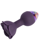 Plug anal vibrant avec télécommande et fleurs éternelles