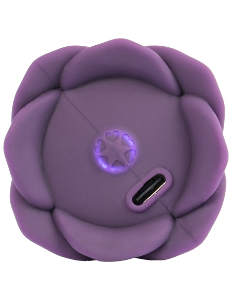 Plug anal vibrant avec télécommande et fleurs éternelles