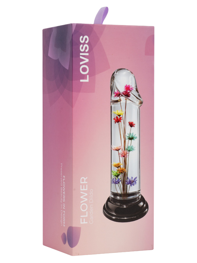 Dildo transparent avec fleur...