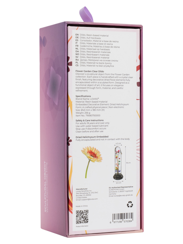 Dildo transparent avec fleur...