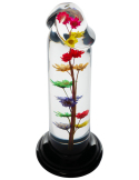 Dildo transparent avec fleur d'hélichryse intégrée en résine époxy