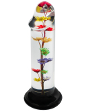Dildo transparent avec fleur d'hélichryse intégrée en résine époxy