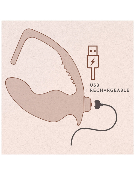Plug prostatique avec anneaux pénien et testiculaires et vibromasseur rechargeable