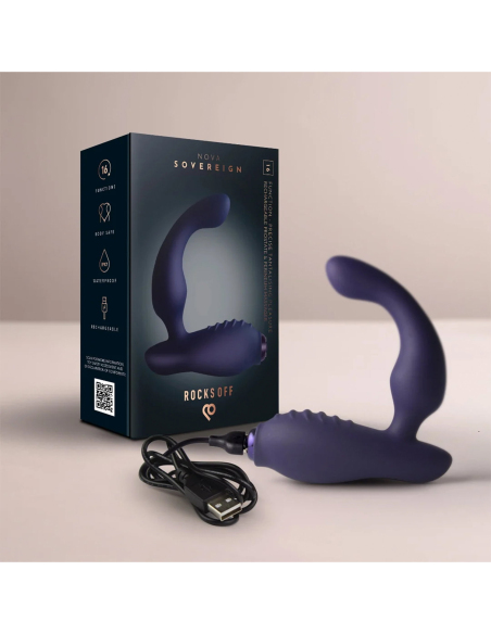 Prostaatstimulator silicone doux avec 16 modes de vibration
