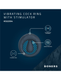 Anneau vibrant en silicone avec boule de stimulation