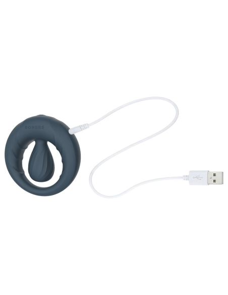 Anneau vibrant en silicone avec boule de stimulation