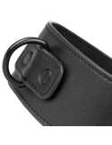 Collier et menottes réglables en simili cuir noir