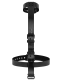 Ensemble de contraintes corporelles en simili cuir avec collier et menottes - vue 4