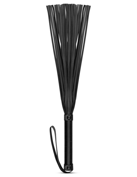 Flogger en simili cuir noir pour jeux BDSM - vue 2
