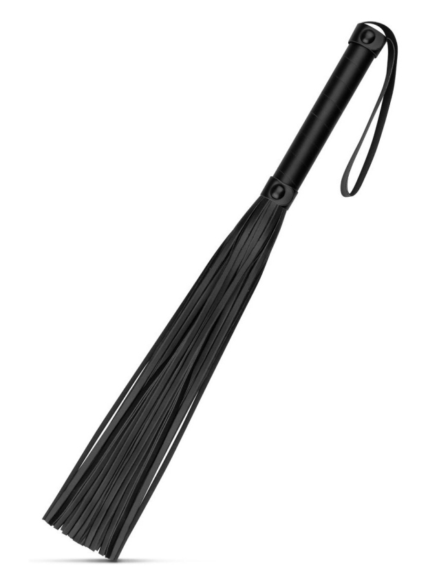Flogger en simili cuir noir pour jeux BDSM - vue 4
