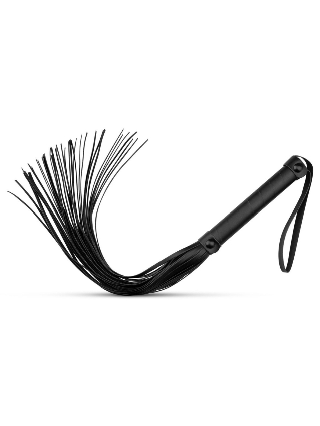 Flogger en simili cuir noir pour jeux BDSM - vue 5