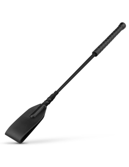 Fouet court en simili cuir noir pour jeux BDSM - vue 4