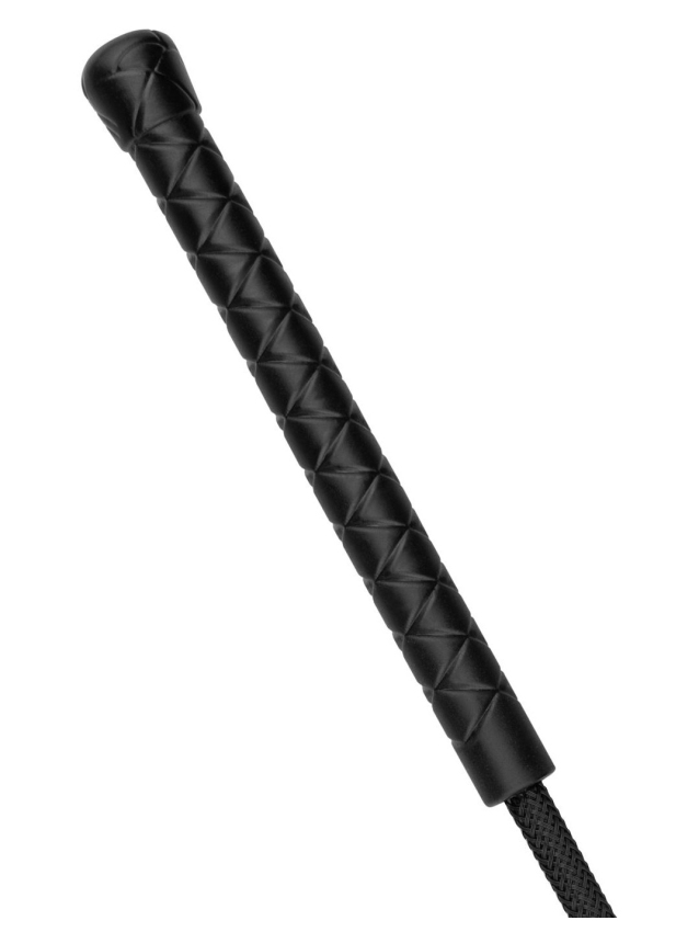Fouet court en simili cuir noir pour jeux BDSM - vue 6