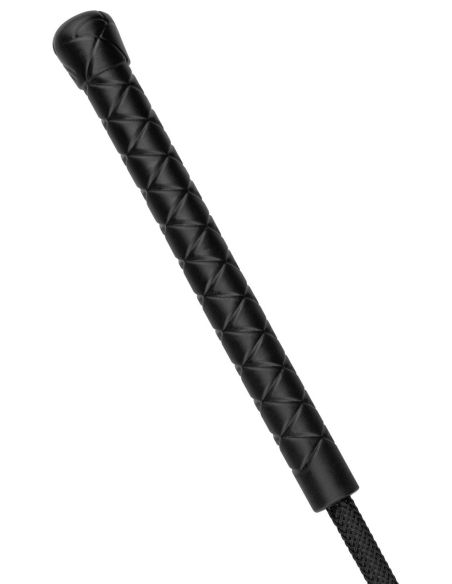 Fouet court en simili cuir noir pour jeux BDSM - vue 6
