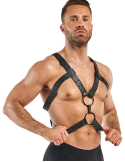 Harnais BDSM en simili cuir noir ajustable