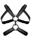 Harnais BDSM en simili cuir noir ajustable