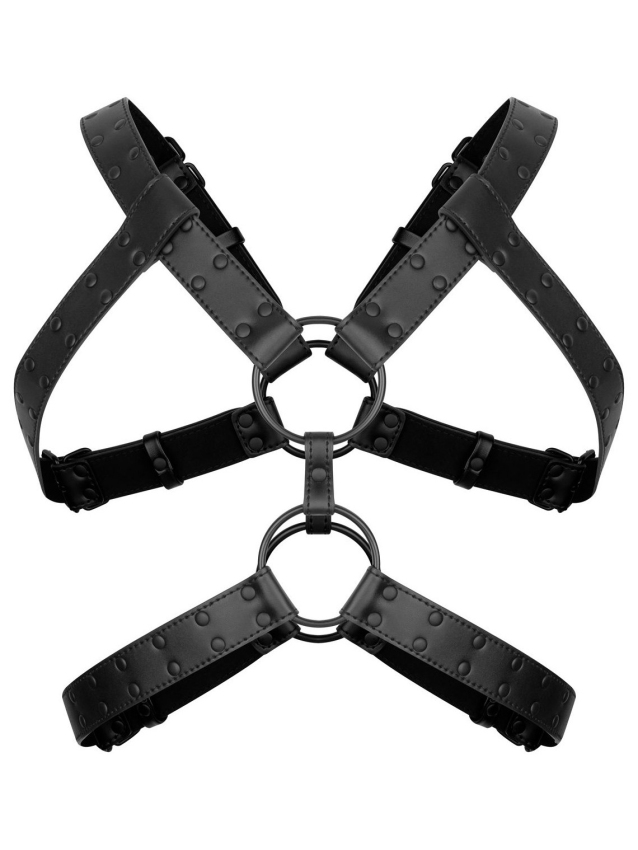 Harnais BDSM en simili cuir noir...