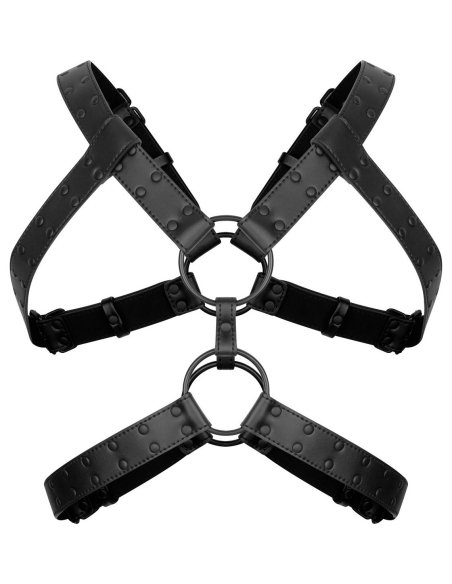 Harnais BDSM en simili cuir noir ajustable