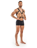 Harnais BDSM en simili cuir noir ajustable