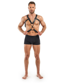 Harnais BDSM en simili cuir noir ajustable