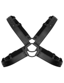 Harnais de bondage réglable en simili cuir noir