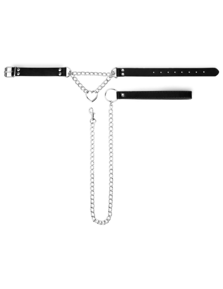 Collier avec chaîne argenté pour jeux BDSM élégants - vue 3