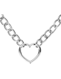 Collier avec chaîne argenté pour jeux BDSM élégants - vue 6
