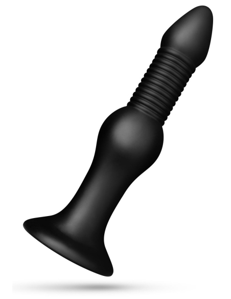 Gode anal rigide avec texture nervurée et insertable de 25 cm - vue 3