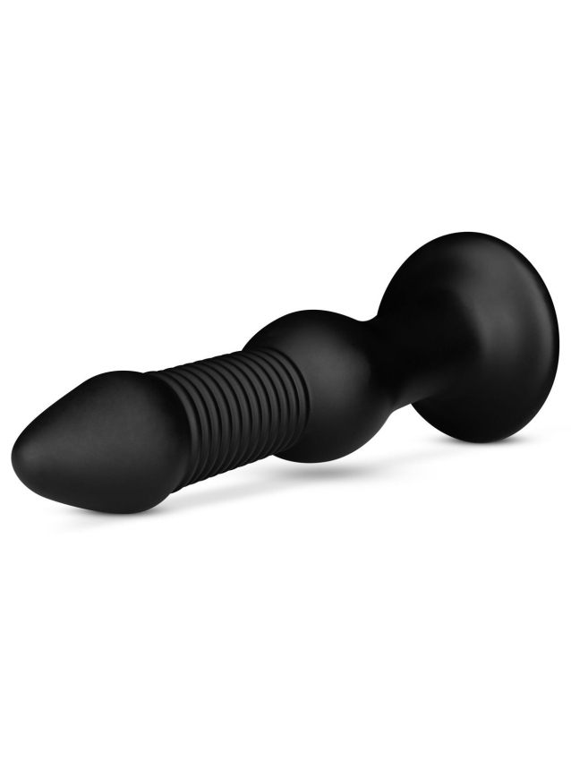 Gode anal rigide avec texture nervurée et insertable de 25 cm - vue 4