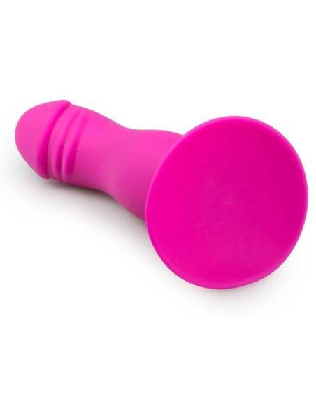 Gode ventouse en silicone doux avec texture nervurée