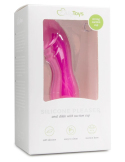 Gode ventouse en silicone doux avec texture nervurée