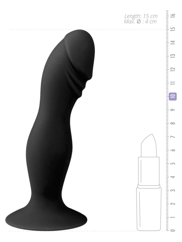 Gode anal en silicone doux avec ventouse