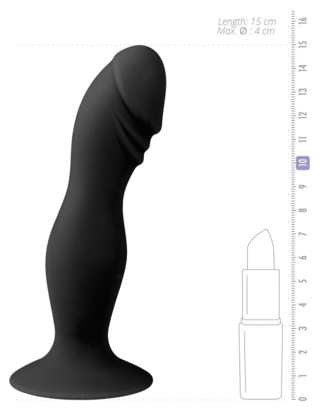 Gode anal en silicone doux avec ventouse
