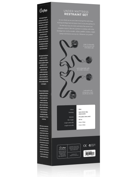 Système de menottes réglables pour lit en simili cuir